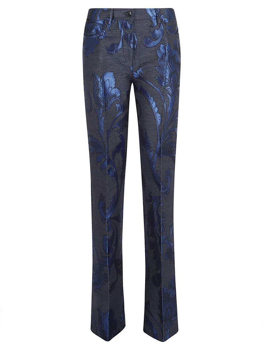 Etro Flared Dark Denim Trousers
