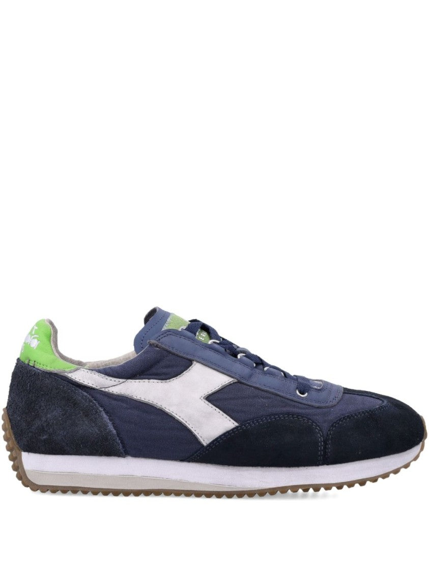 Diadora Sporty Blue Suede And Leather Sneakers