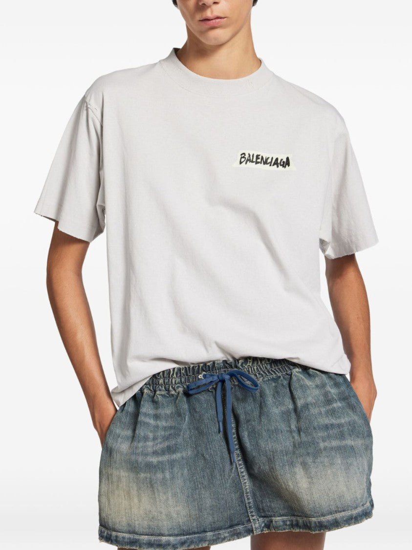 Balenciaga Relaxed-Fit Cotton T-Shirt With Logo