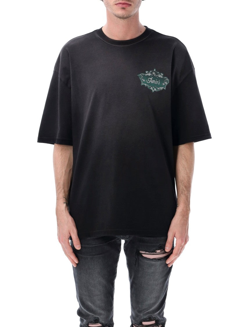 Amiri Chateau Crest Oversized Cotton T Shirt