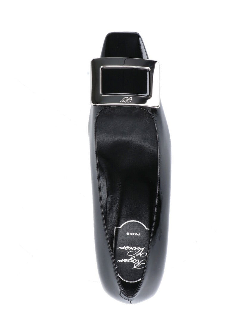 Roger Vivier Black Belle Vivier Patent Leather Pumps
