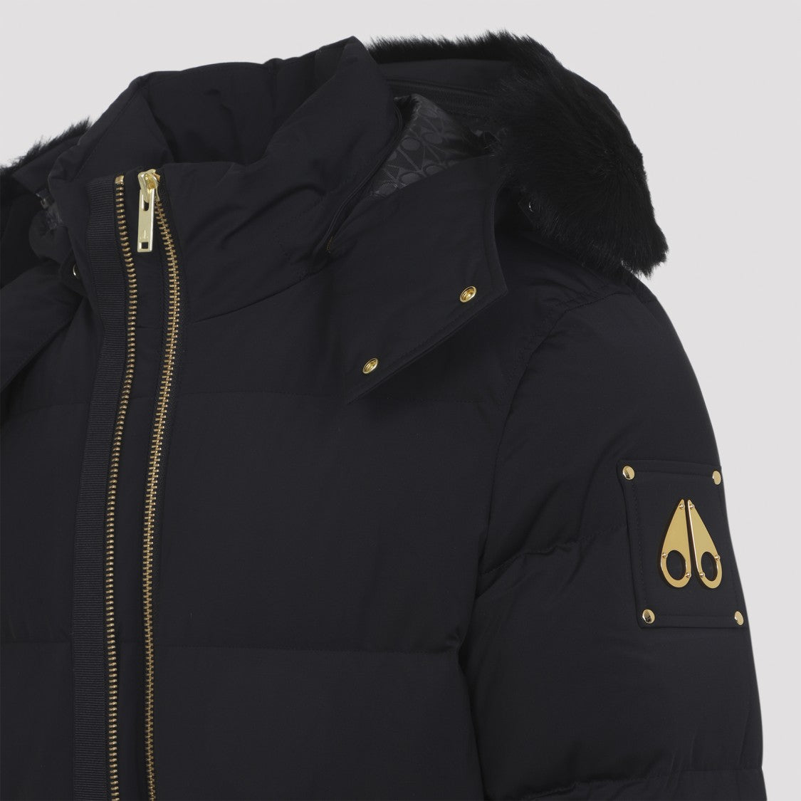 Moose Knuckles Padded Bomber Jacket With Detachable Hood