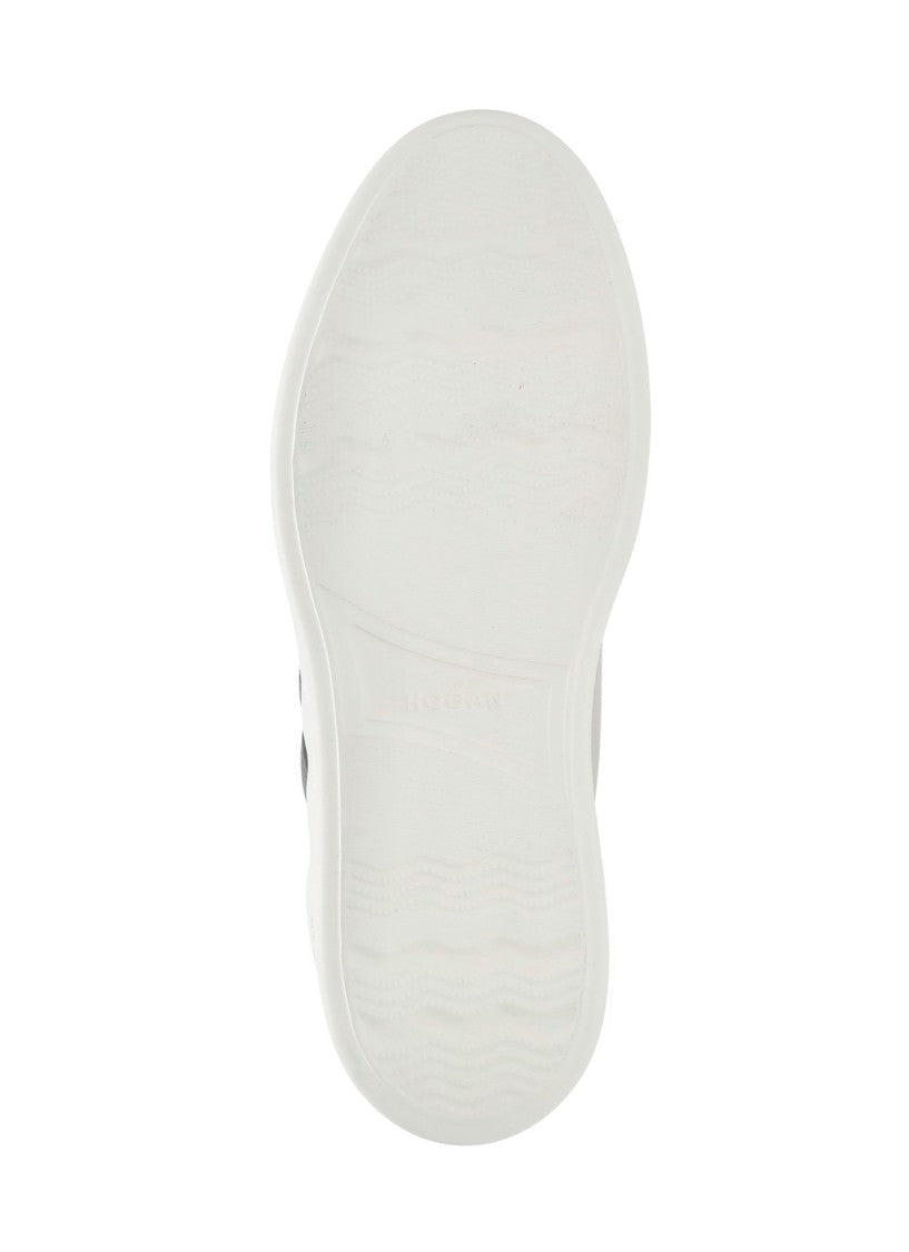 Hogan White H580 Leather Sneakers