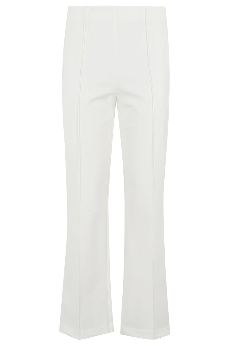 Simkhai Ivory Cropped Pants With Side Zip Closure