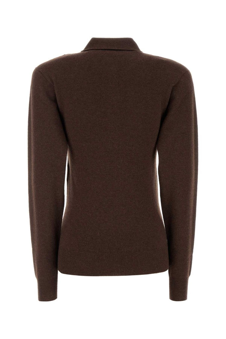 Stella Mccartney Brown Cashmere Blend Polo Shirt