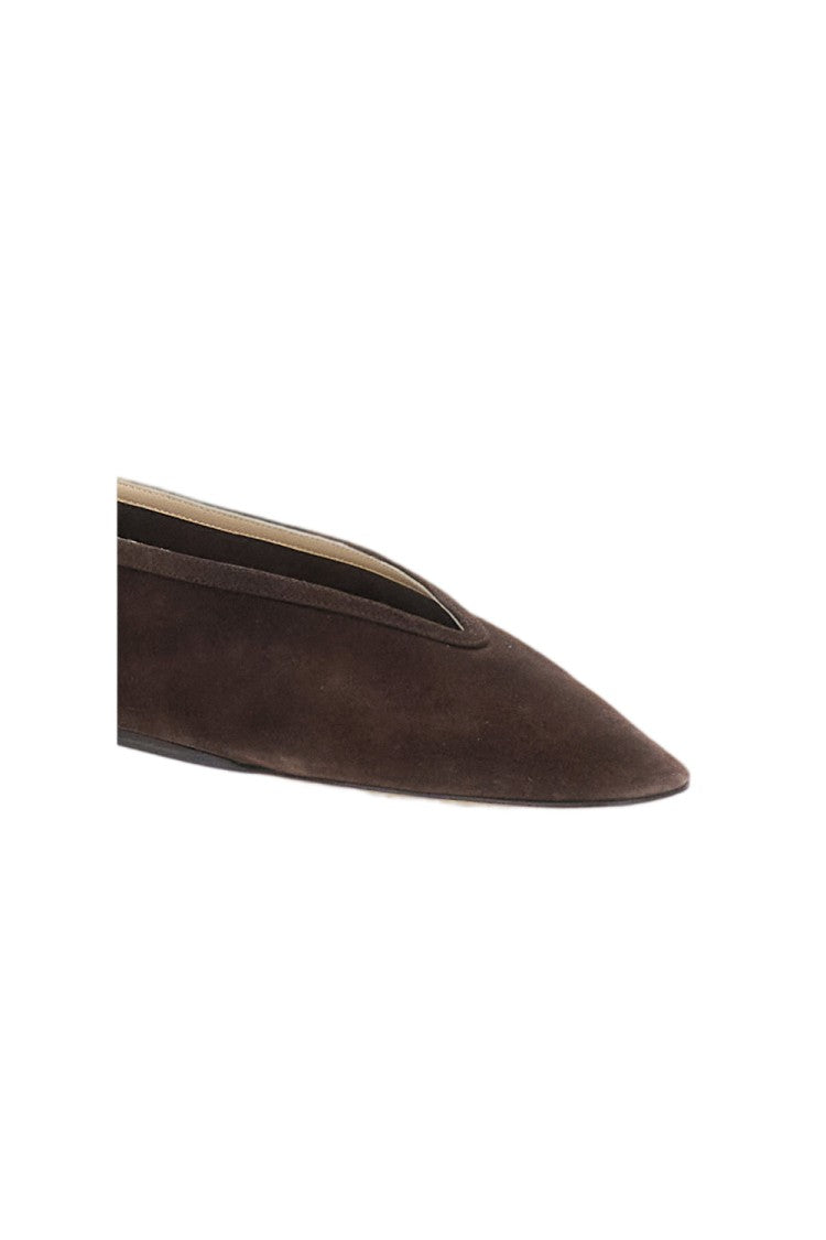 Le Monde Beryl Chocolate Suede Velvety Slipper Flats