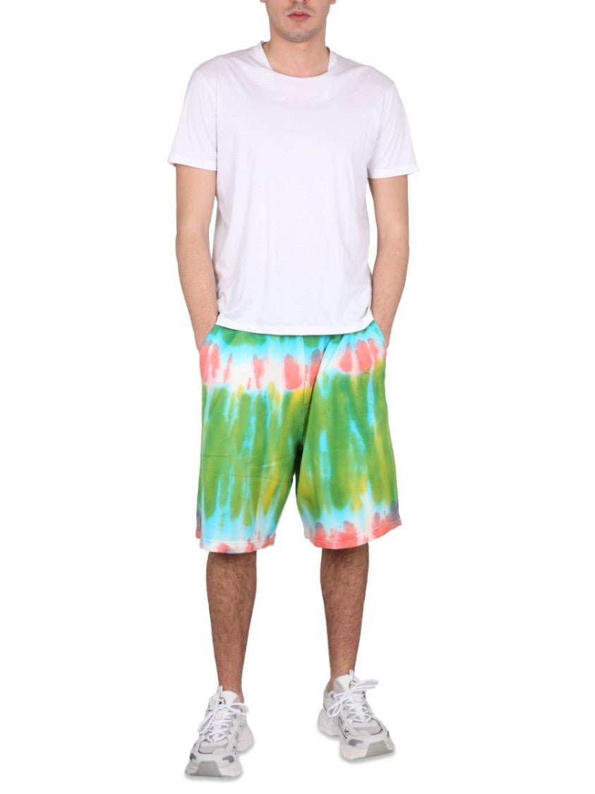 Dsquared2 Bermuda Shorts With Vibrant Tie-Dye Pattern