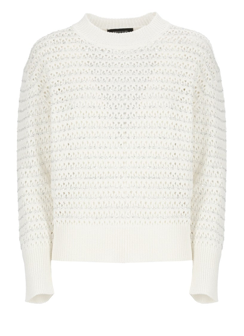 Fabiana Filippi White Cotton Sweater