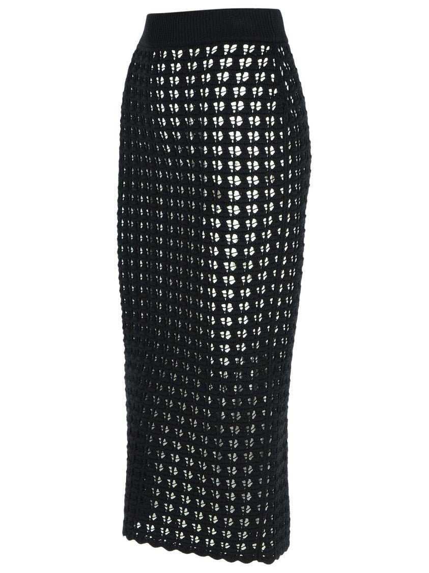 Dolce & Gabbana Black Virgin Wool Skirt