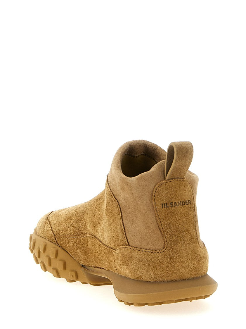 Jil Sander Suede Lace-Up Sneakers