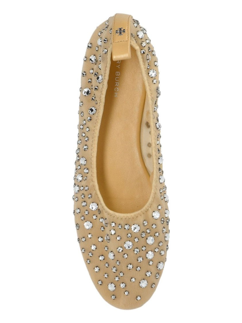 Tory Burch Crystal Sand Mesh Flats