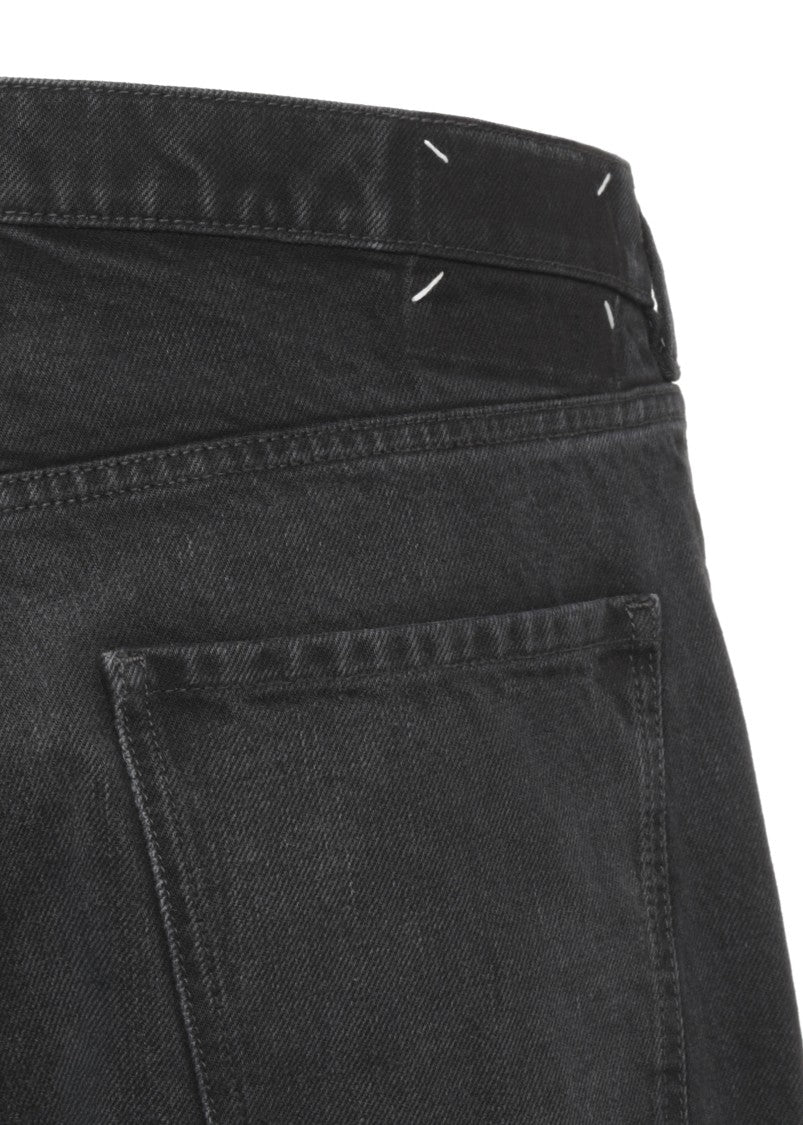 Maison Margiela Black Relaxed Five-Pocket Cotton Denim Jeans