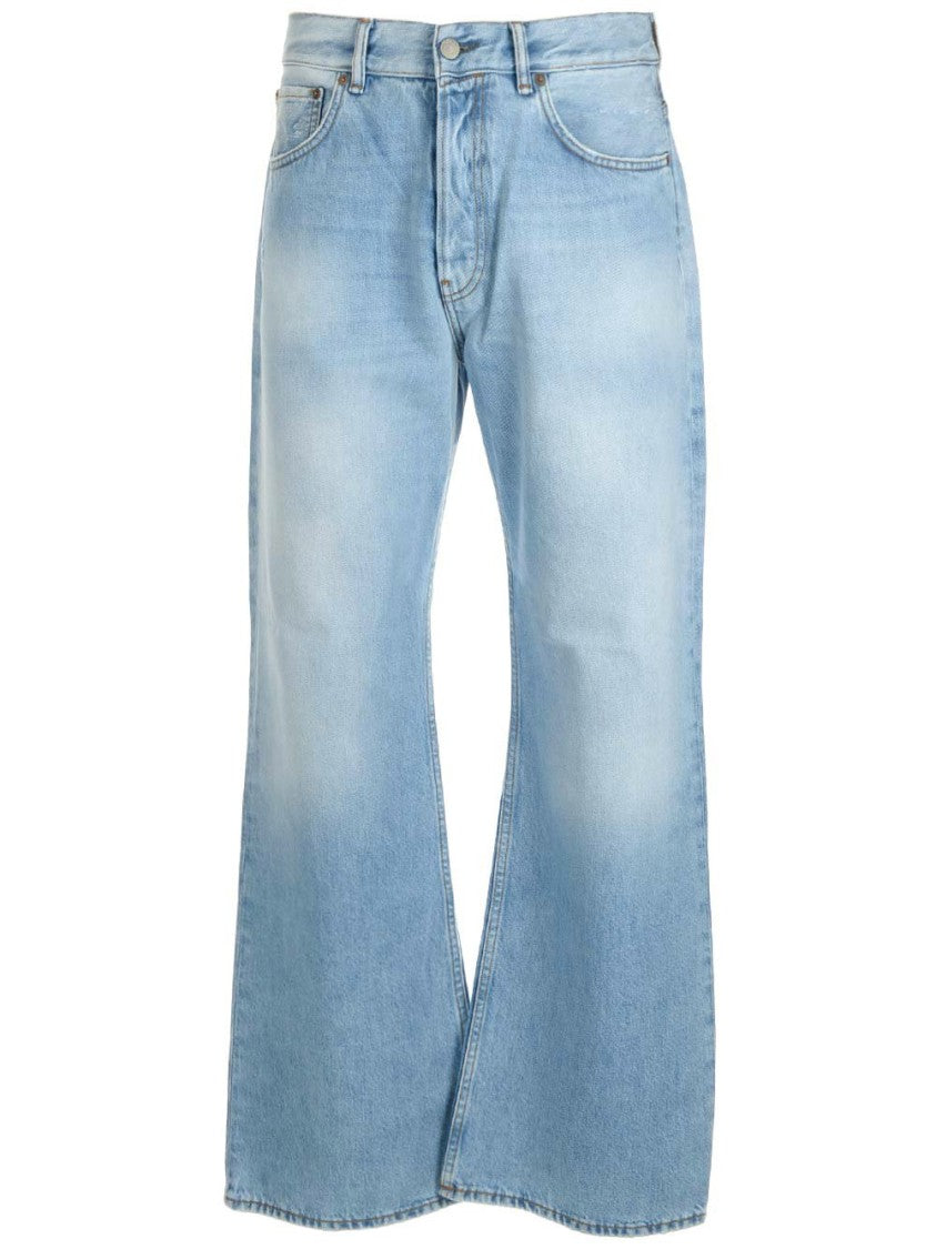 Acne Studios Light Wash Denim Pants With Five-Pocket Design
