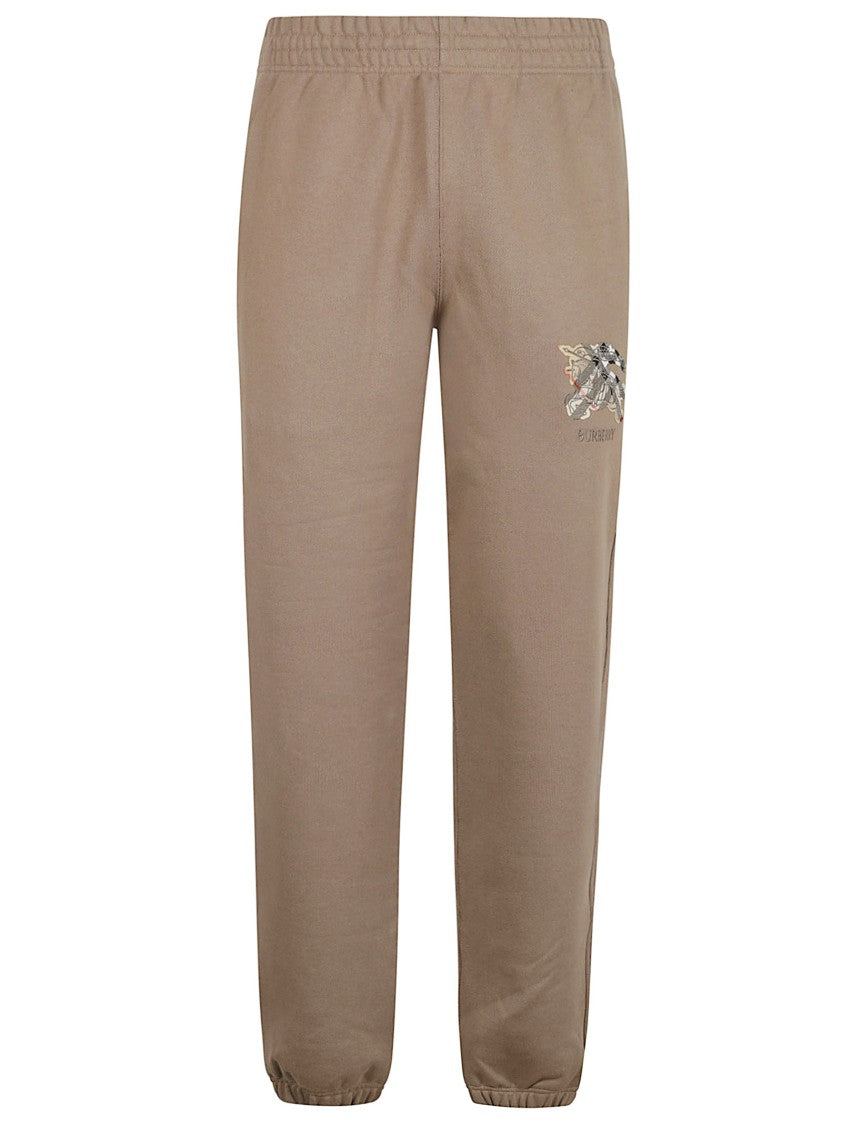 Burberry Brown Sweatpants With Logo Patch