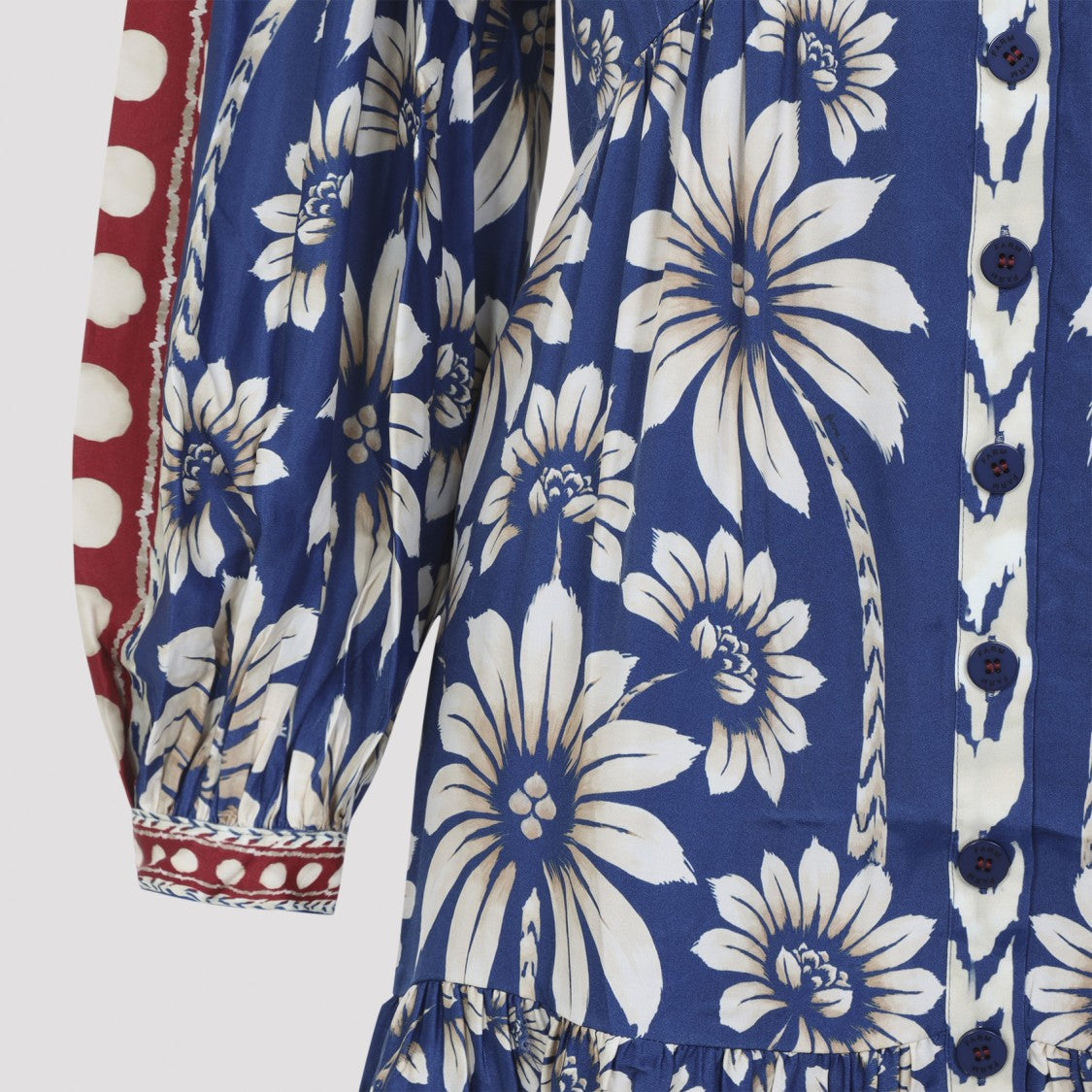 Farm Rio Luna Blue Viscose Mini Dress