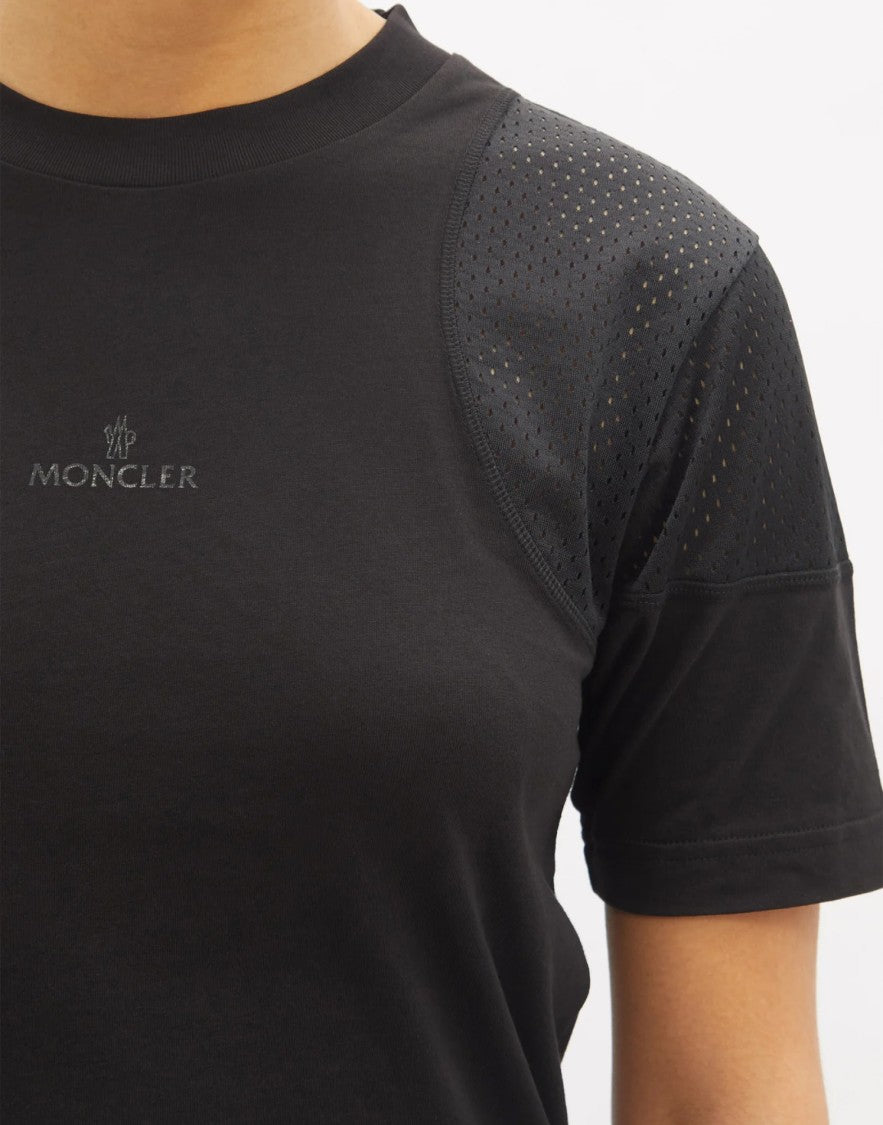 Moncler Logo Mixed Media T-Shirt