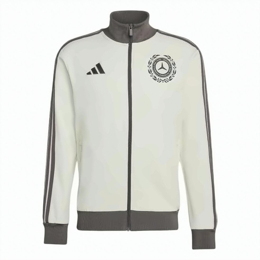 Adidas High Collar Zip-Up Jacket With Contrasting Accents