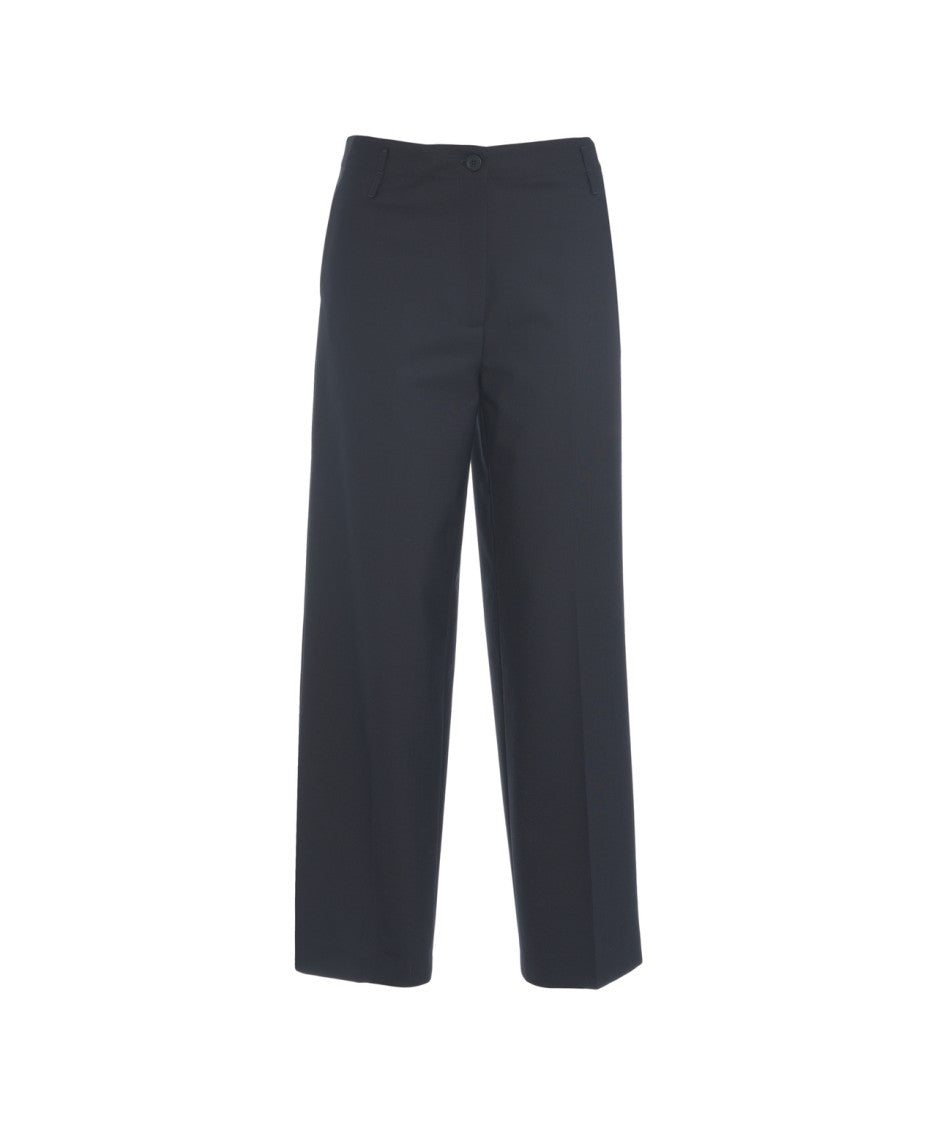 Semi Couture Straight-Leg Trousers With Mid-Rise Waist