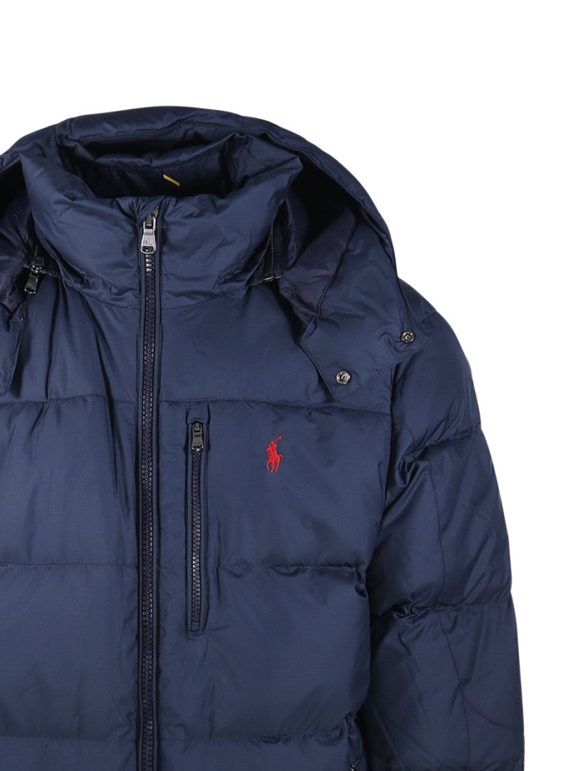 Polo Ralph Lauren Quilted Blue Puffer Jacket With Hood