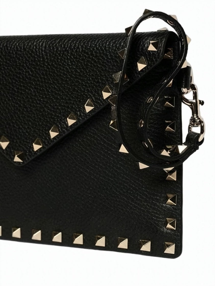 Valentino Garavani Textured Calf Leather Clutch