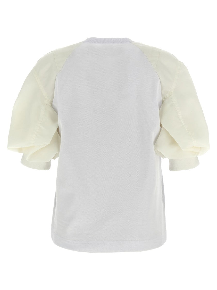 Sacai Balloon Sleeve Cotton T-Shirt With Unique Silhouette