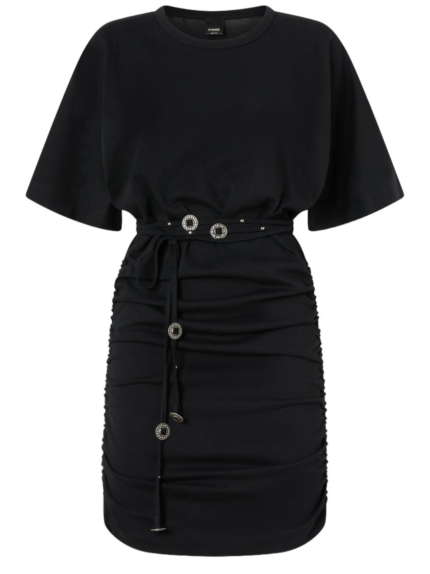 Pinko Cotton Dress With Decorative Belt