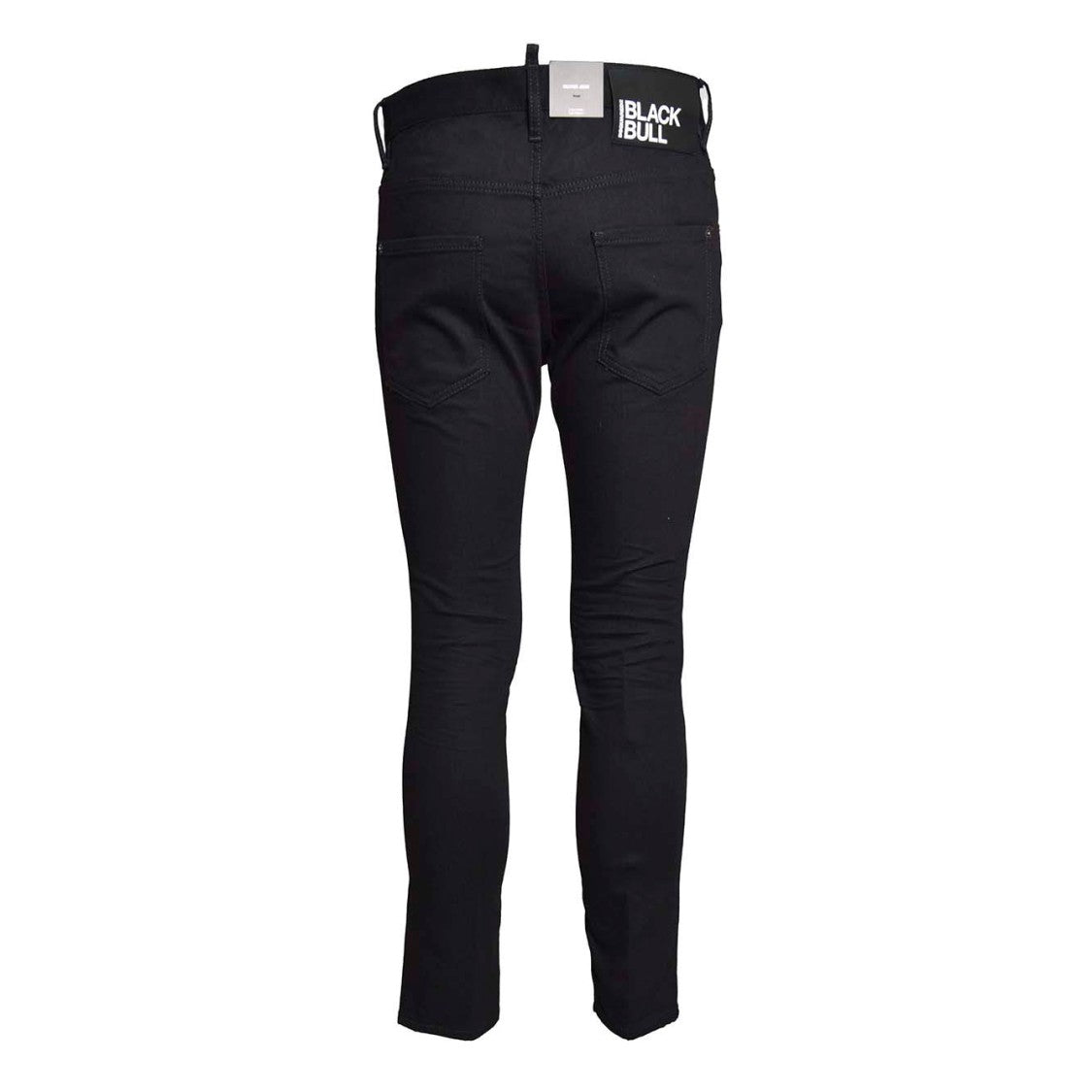 Dsquared2 Black Bull Skater Jeans In Black Denim