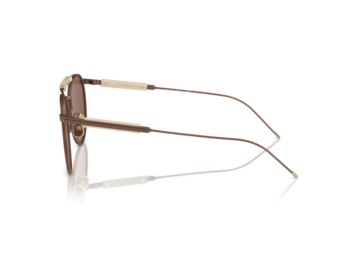 Brunello Cucinelli Brown 0Bc2004st Titanium Aviator Sunglasses