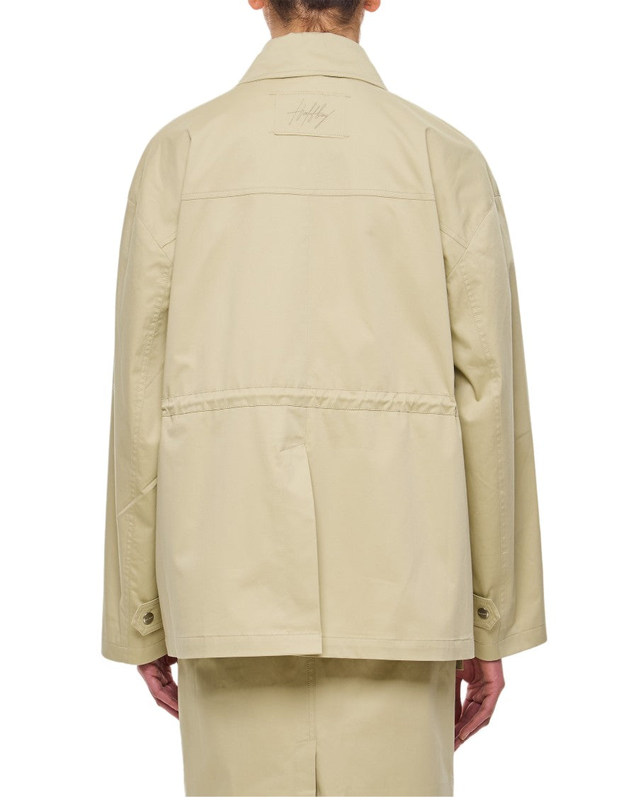 Halfboy Structured Parka With Adjustable Drawstring Waist And Multi-Pocket Design