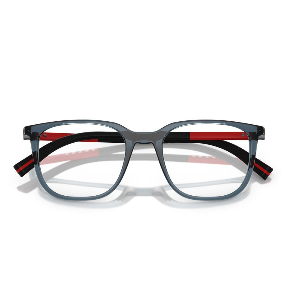 Prada Linea Rossa Ps 04Rv Square Frame Eyeglasses In Transparent Blue Nylon