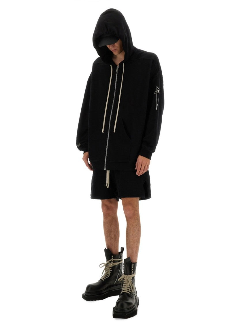 Champion X Rick Owens Relaxed-Fit Black Cotton Shorts