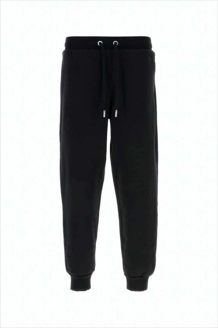 Ami Paris Relaxed Fit Black Track Pants With Drawstring Waistband