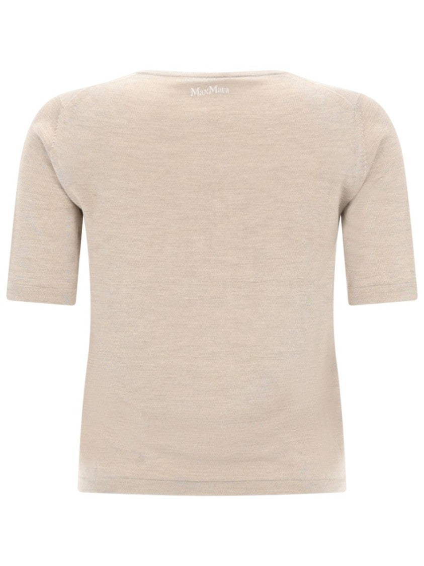 Max Mara Short-Sleeved Silk-Cashmere Top