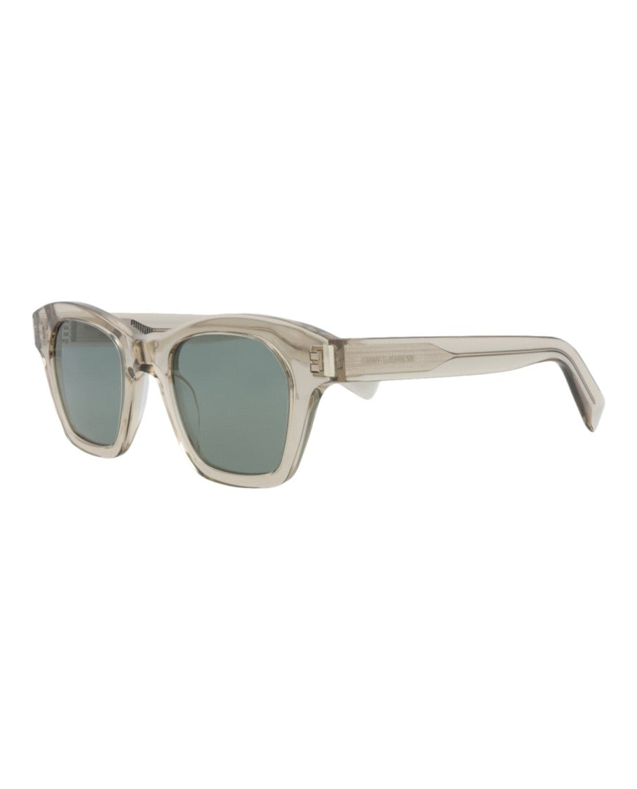 Saint Laurent Square-Frame Recycled Acetate Sunglasses With Saddle Nose Bridge