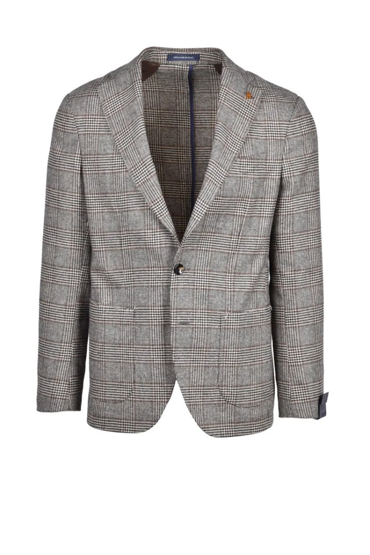 Sartoria Latorre Tailored Checkered Beige Jacket