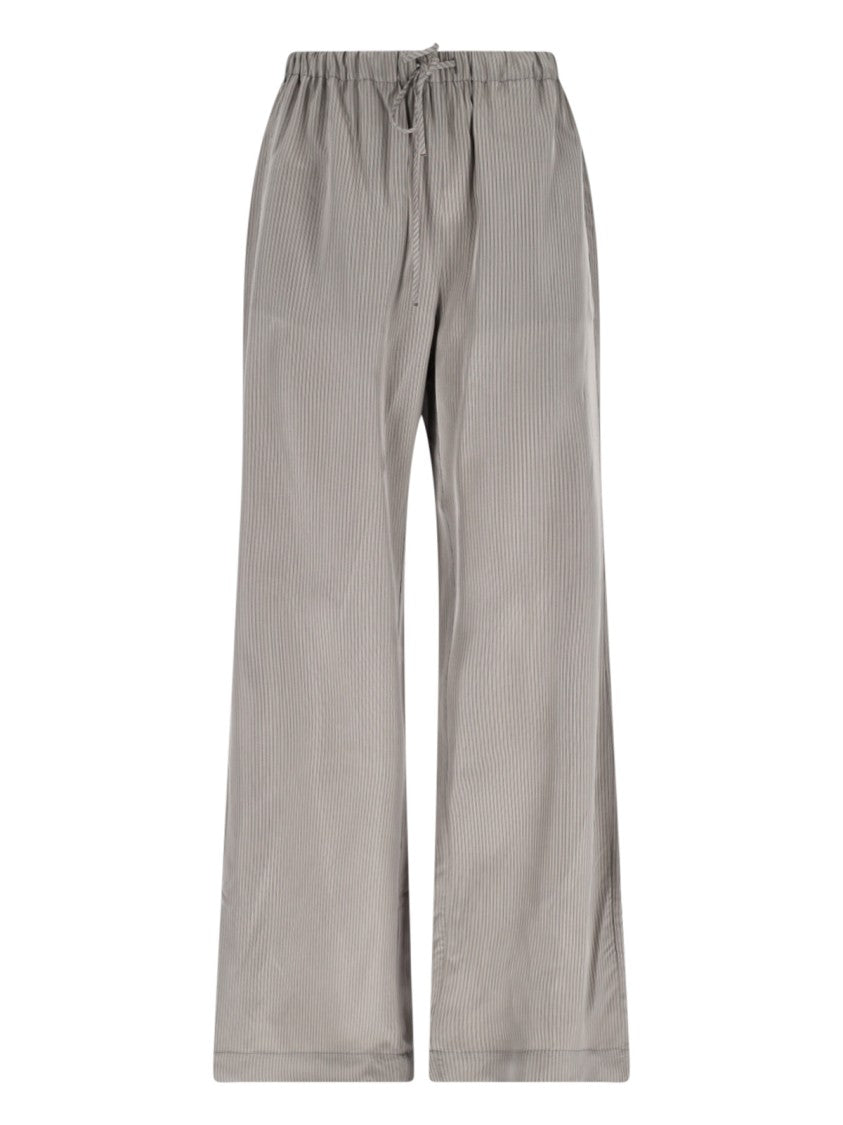 Róhe Striped Trousers In Grey Fabric, Medium Waist