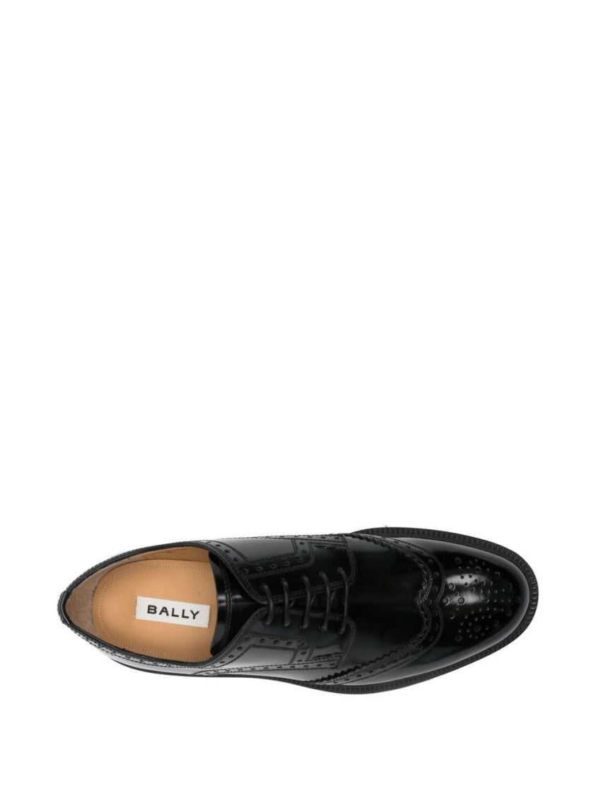 Bally Brogue Detail Lace-Up Flat Shoes