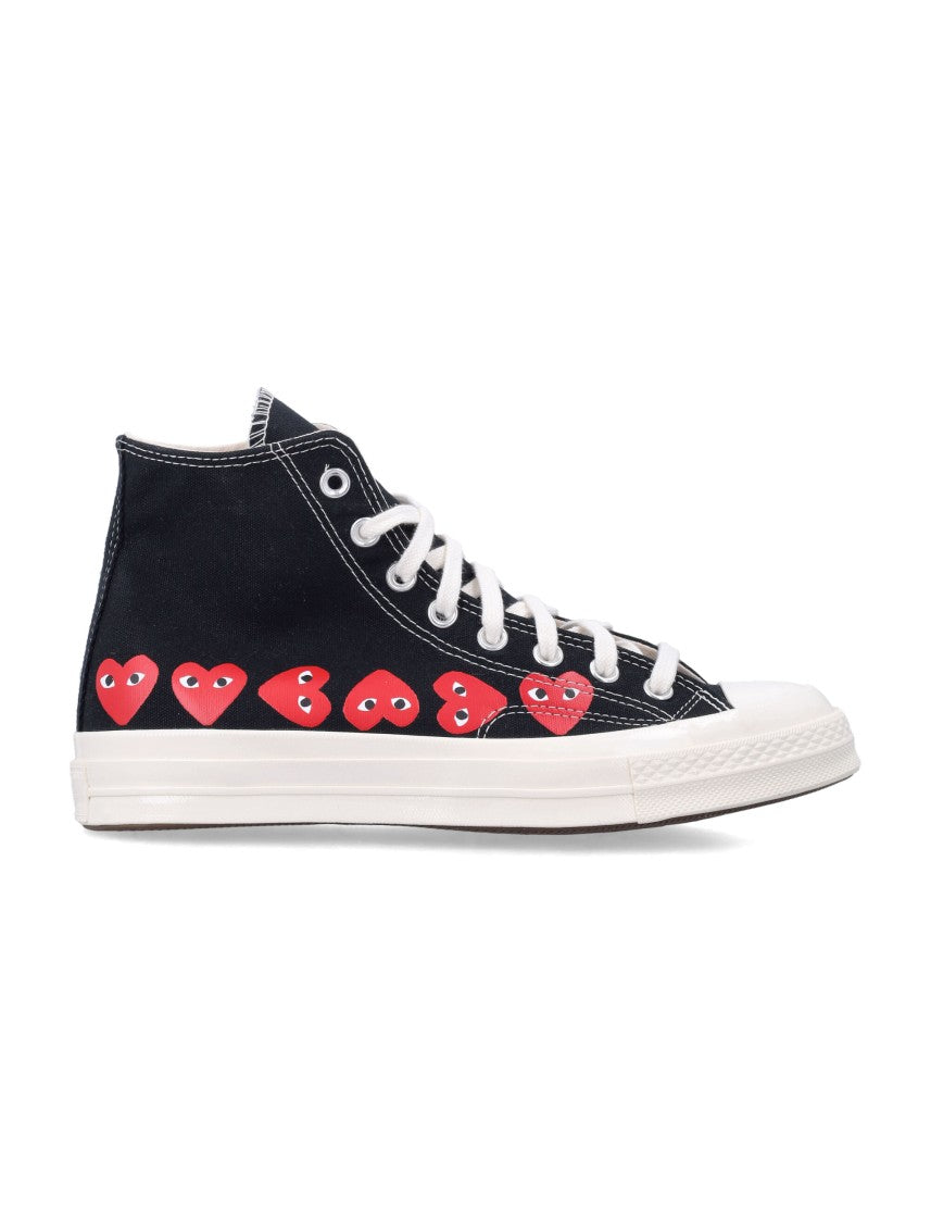 Comme Des Garçons X Converse High-Top Sneakers With Iconic Heart Print