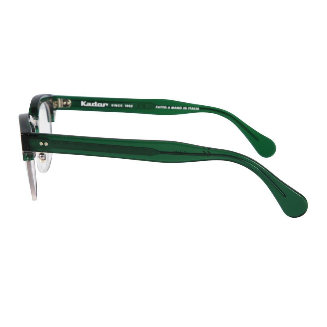 Kador Woody Cm Translucent Dark Green Semi-Rimless Eyeglasses