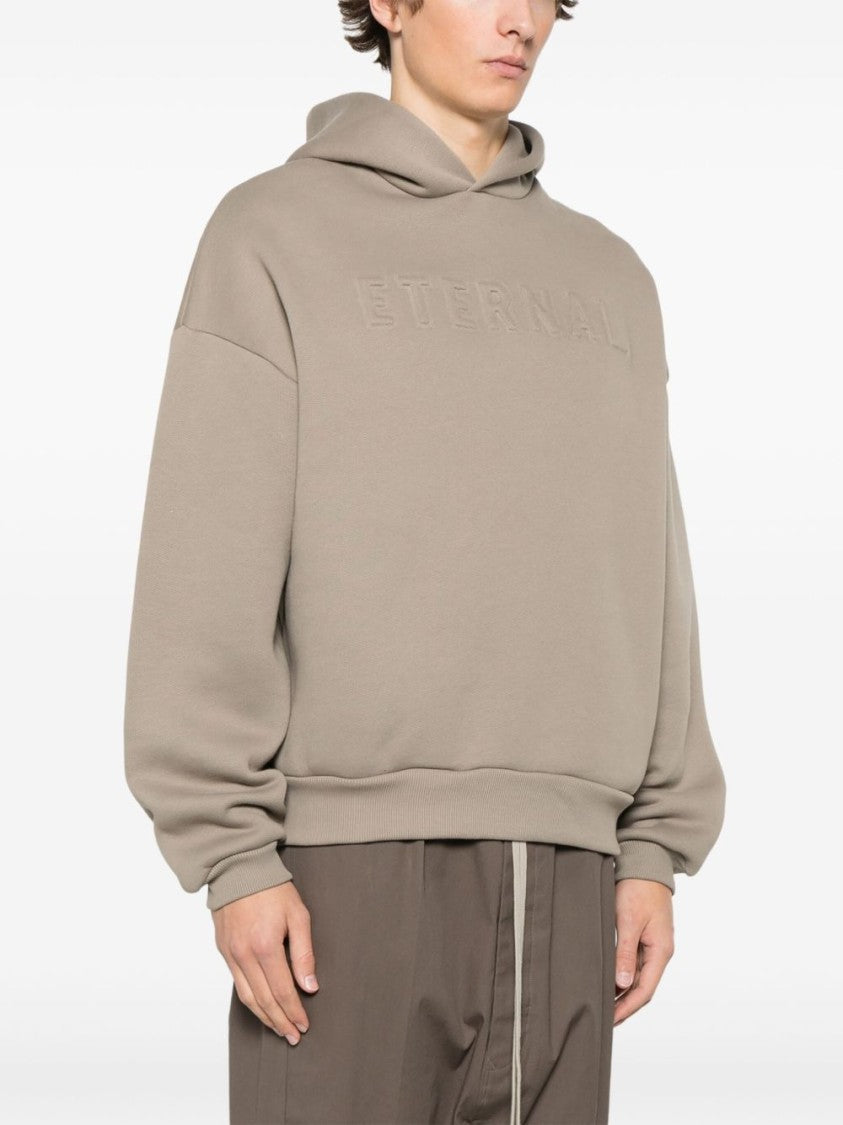 Fear Of God Beige Cotton Eternal Sweatshirt With Embossed Logo