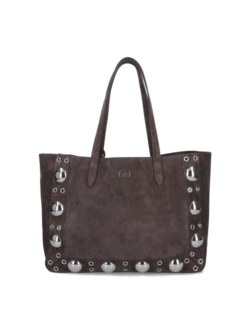 Valentino Garavani "Nellcôte" Medium Tote Bag Brown