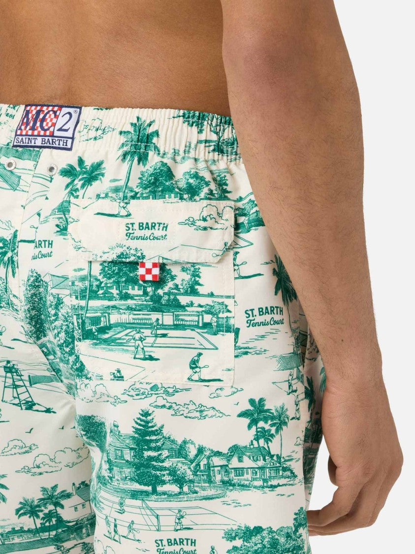 Mc2 Saint Barth White Gustavia Classic Swim Shorts