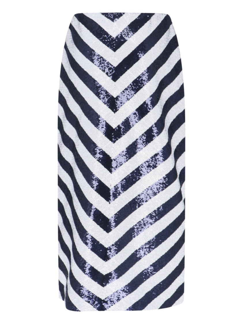 Polo Ralph Lauren Sequin Midi Skirt – Blue & White