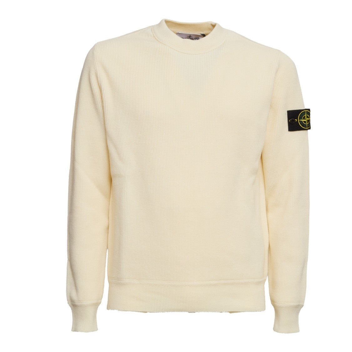 Stone Island Ribbed Soft Organic Cotton Crewneck Sweater