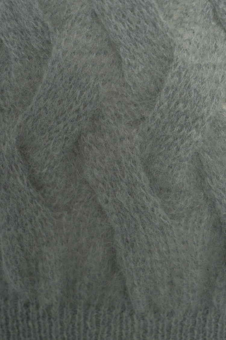 Semi Couture Cable-Knit Sweater With High Collar