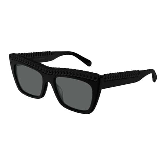 Stella Mccartney Sc0194s Braided Texture Rectangular Sunglasses