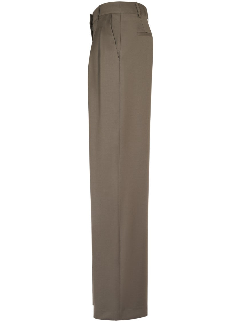 Loulou Studio Tailored High-Waisted Wide-Leg Trousers