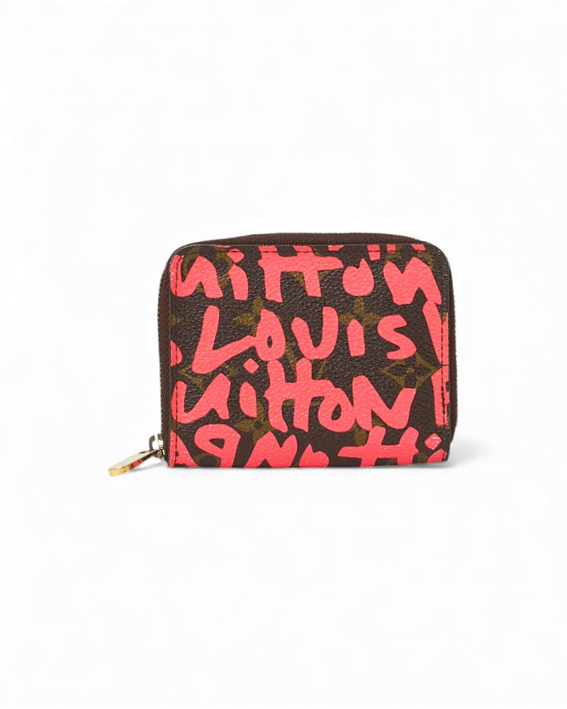 Louis Vuitton Fuchsia Graffiti Zip Wallet