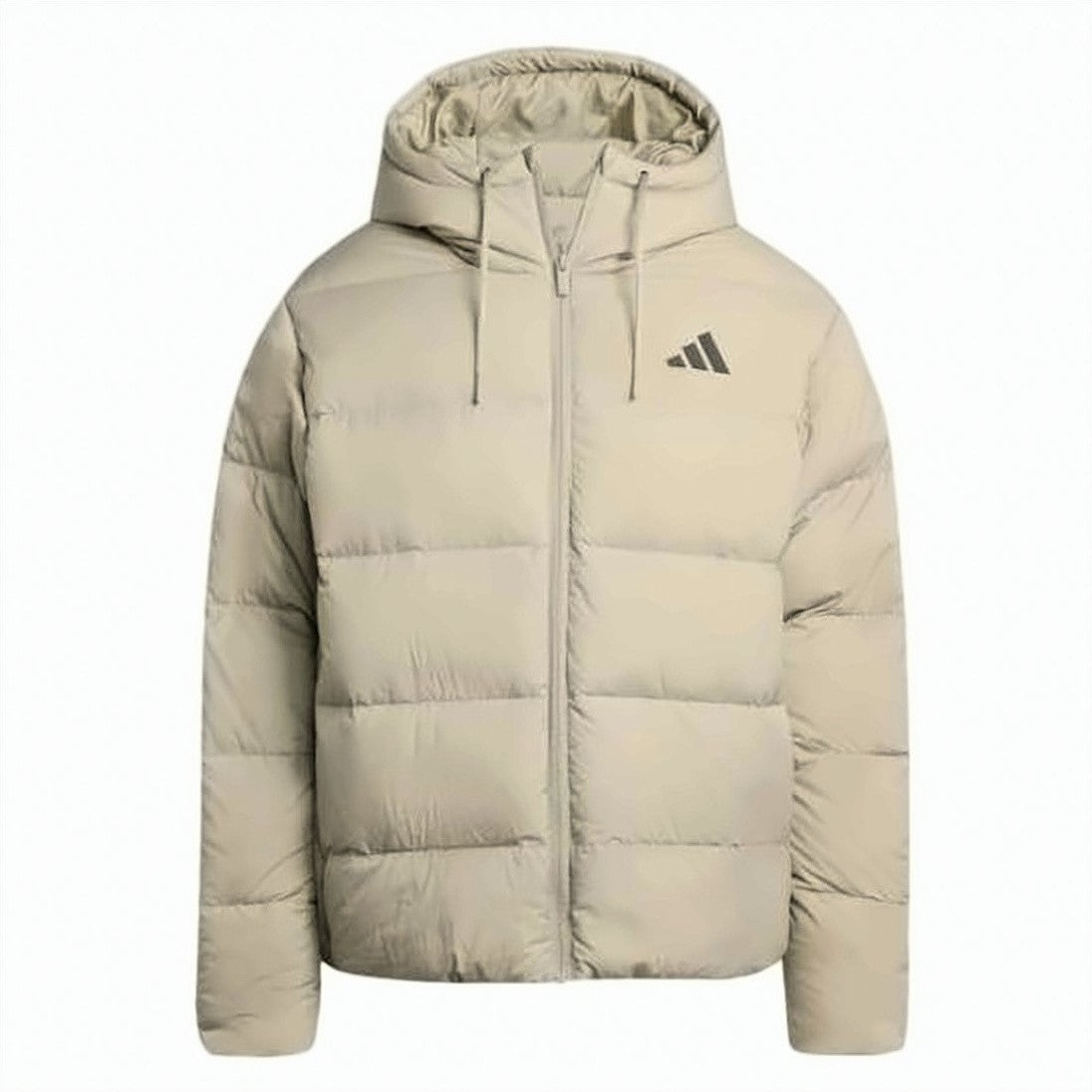 Adidas Padded Jacket With Horizontal Quilting And Adjustable Hood