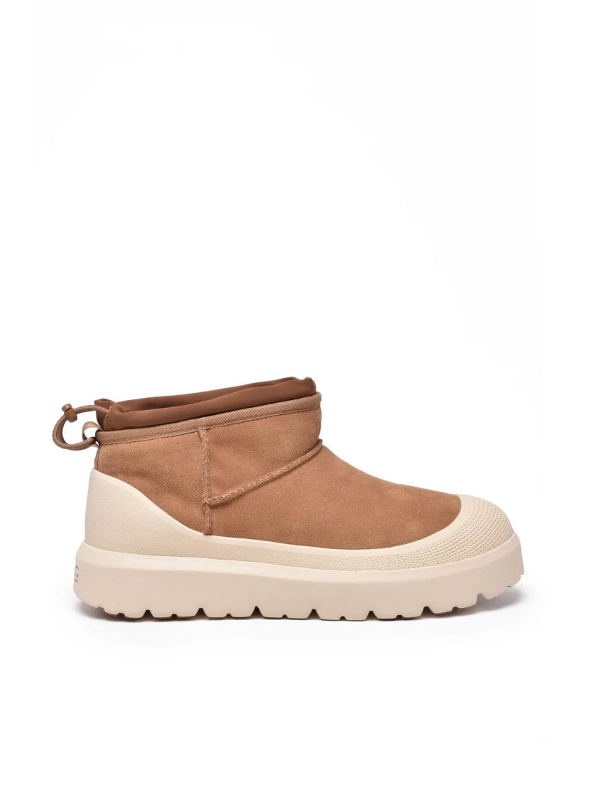 Ugg Beige Leather-Blend Hybrid Boots